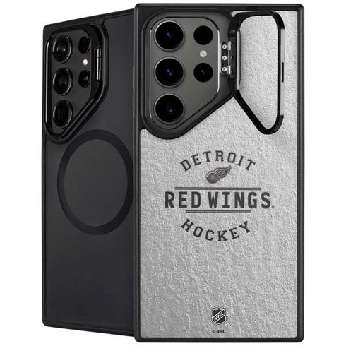 NHL Detroit Red Wings Black Text Galaxy S25 Ultra Kickstand Case